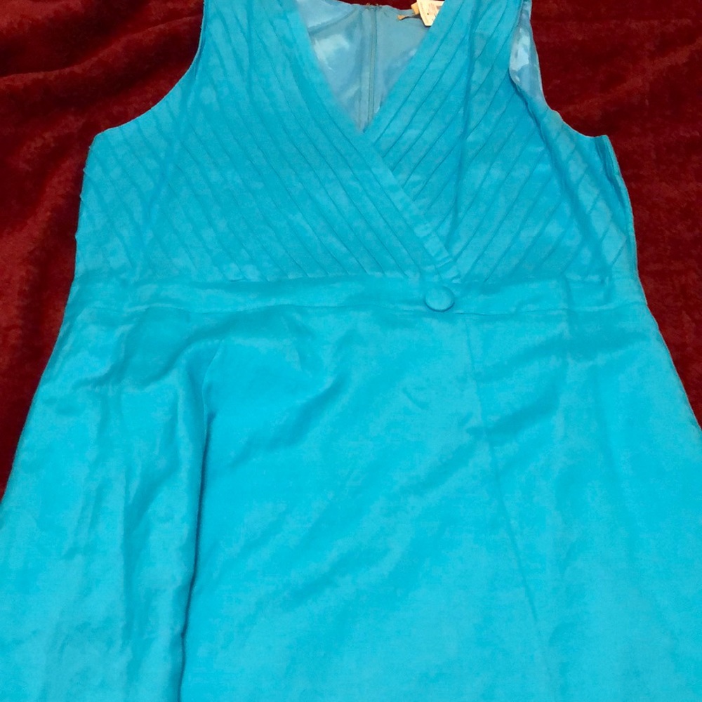 Pretty blue Ashley Stewart sleeveless dress.